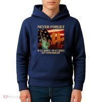 Never Forget September 11 9/11 20th Anniversary Kids Hoodie thumb 4