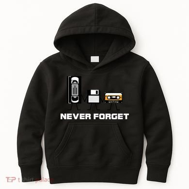 Never Forget Vintage Tapes Kids Hoodie
