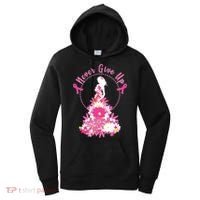 Never Give Up Breast Cancer Awareness Floral Women's Hoodie thumb 0