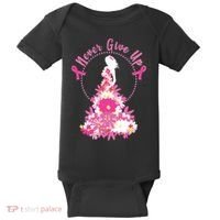 Never Give Up Breast Cancer Awareness Floral Baby Bodysuit thumb 0