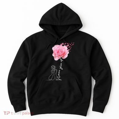 Never Give Up Breast Cancer Rose Hoodie