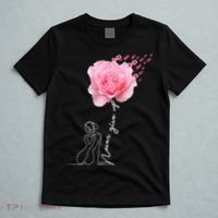 Never Give Up Breast Cancer Rose T-Shirt thumb 5