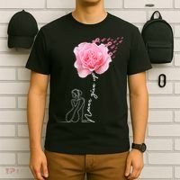 Never Give Up Breast Cancer Rose T-Shirt thumb 6