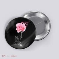 Never Give Up Breast Cancer Rose Button thumb 0