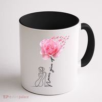 Never Give Up Breast Cancer Rose Coffee Mug thumb 1