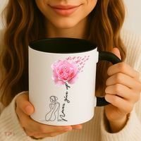 Never Give Up Breast Cancer Rose Coffee Mug thumb 3