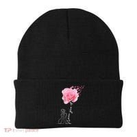 Never Give Up Breast Cancer Rose Beanie thumb 0