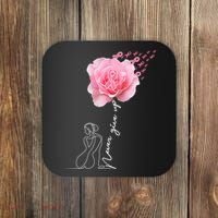 Never Give Up Breast Cancer Rose Coaster thumb 0