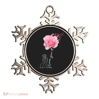 Never Give Up Breast Cancer Rose Ornament