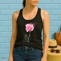 Never Give Up Breast Cancer Rose Women's Tank Top thumb 2
