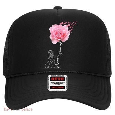Never Give Up Breast Cancer Rose Hat