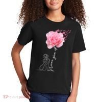 Never Give Up Breast Cancer Rose Kids T-Shirt thumb 2