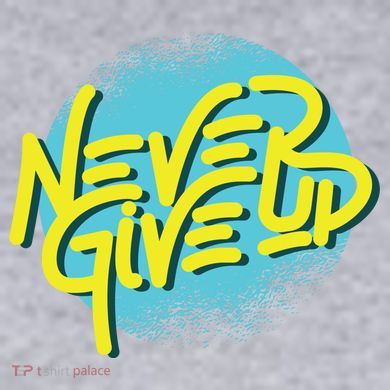Never Give Up Motivational Women's Racerback Cropped Tank