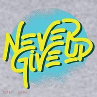 Never Give Up Motivational Women's Racerback Cropped Tank thumb 2