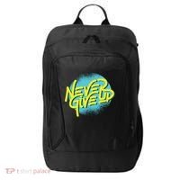Never Give Up Motivational City Backpack thumb 0