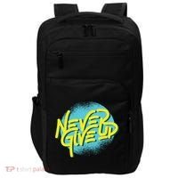 Never Give Up Motivational Impact Tech Backpack thumb 0