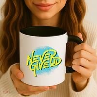 Never Give Up Motivational Coffee Mug thumb 3