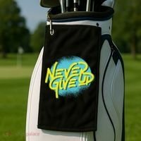 Never Give Up Motivational Golf Towel thumb 2