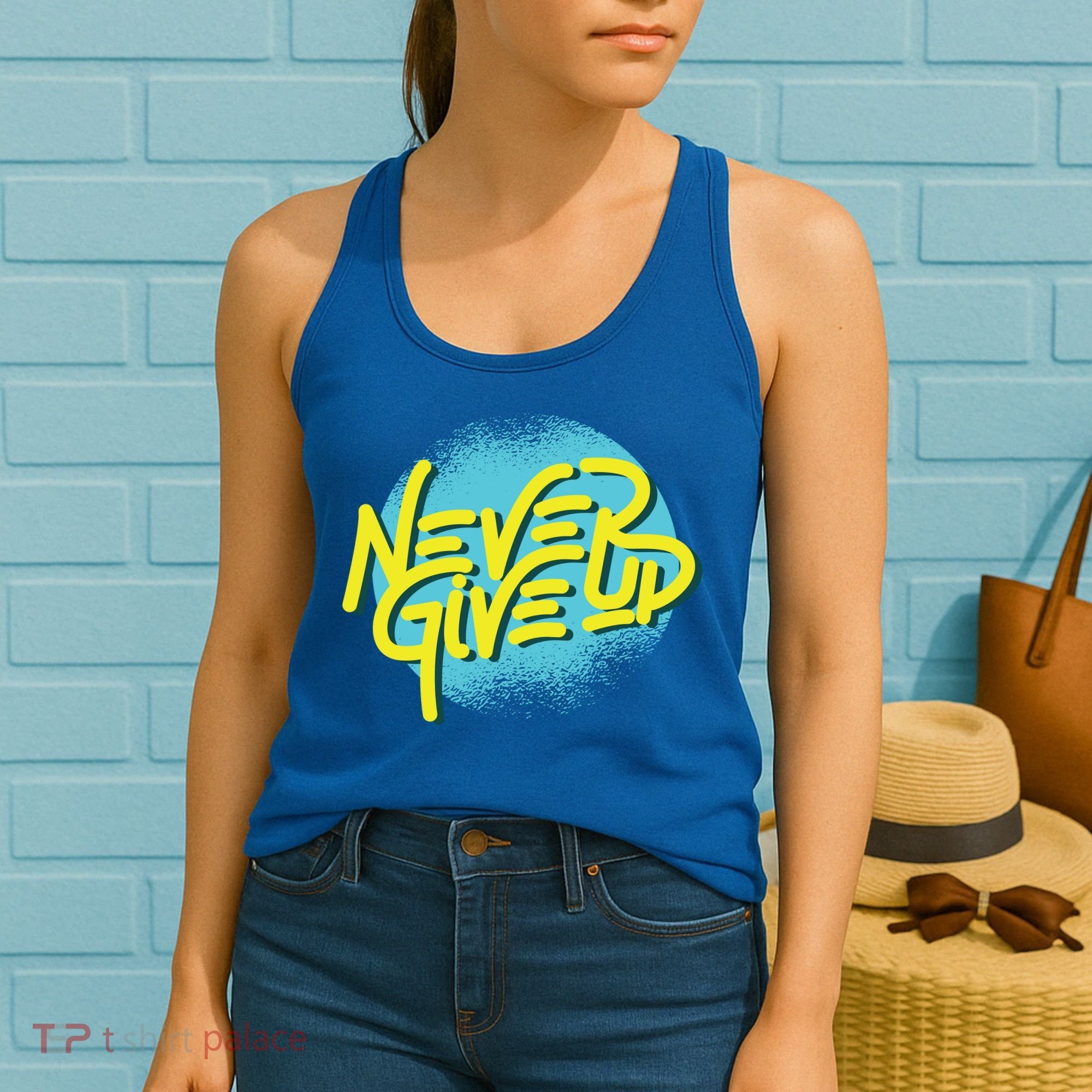 Never Give Up Motivational Women's Tank Top