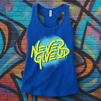 Never Give Up Motivational Women's Tank Top thumb 3