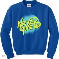 Never Give Up Motivational Kids Sweatshirt thumb 0