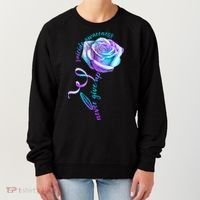 Never Give Up Suicide Awareness Ribbon Rose Women's Sweatshirt thumb 0