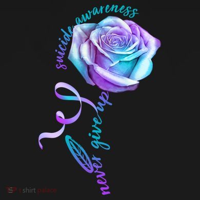 Never Give Up Suicide Awareness Ribbon Rose Womens Funnel Neck Pullover Hood