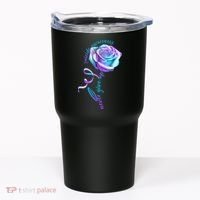 Never Give Up Suicide Awareness Ribbon Rose Tumbler thumb 0