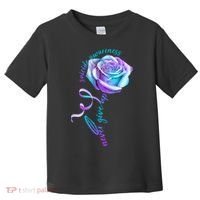 Never Give Up Suicide Awareness Ribbon Rose Toddler T-Shirt thumb 0