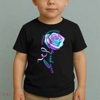 Never Give Up Suicide Awareness Ribbon Rose Toddler T-Shirt thumb 2