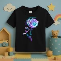 Never Give Up Suicide Awareness Ribbon Rose Toddler T-Shirt thumb 3