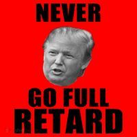 Never Go Full Retard Funny Anti Trump Santa Hat thumb 1