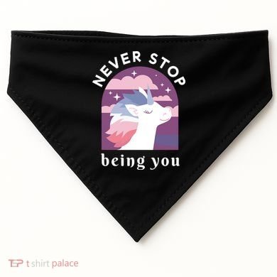 Never Stop Being You Unicorn USA-Made Doggie Bandana