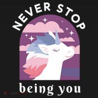 Never Stop Being You Unicorn USA-Made Doggie Bandana thumb 2