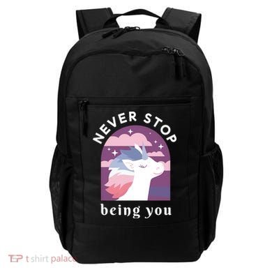 Never Stop Being You Unicorn Backpack