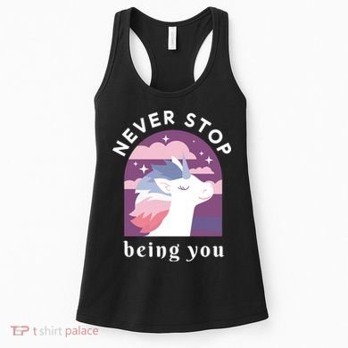Never Stop Being You Unicorn Women's Tank Top