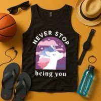 Never Stop Being You Unicorn Tank Top thumb 4