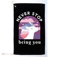 Never Stop Being You Unicorn Golf Towel thumb 0