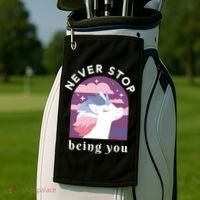 Never Stop Being You Unicorn Golf Towel thumb 2