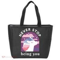Never Stop Being You Unicorn Tote Bag thumb 0