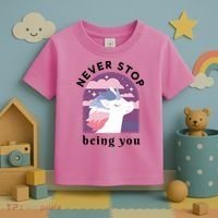 Never Stop Being You Unicorn Toddler T-Shirt thumb 3