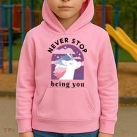 Never Stop Being You Unicorn Kids Hoodie thumb 2