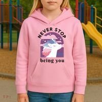 Never Stop Being You Unicorn Kids Hoodie thumb 3