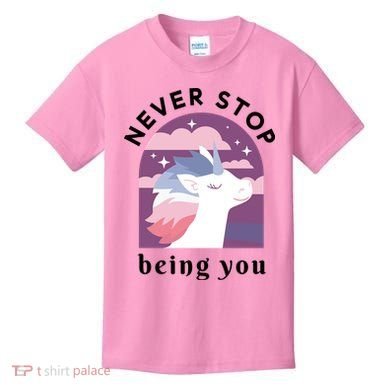 Never Stop Being You Unicorn Kids T-Shirt