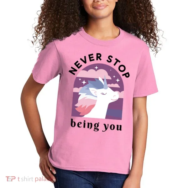 Never Stop Being You Unicorn Kids T-Shirt