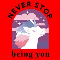 Never Stop Being You Unicorn Santa Hat thumb 1