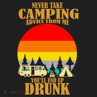 Never Take Camping Advice From Me You'll End Up Drunk Beanie thumb 2