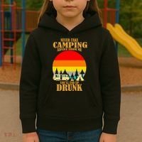 Never Take Camping Advice From Me You'll End Up Drunk Kids Hoodie thumb 3