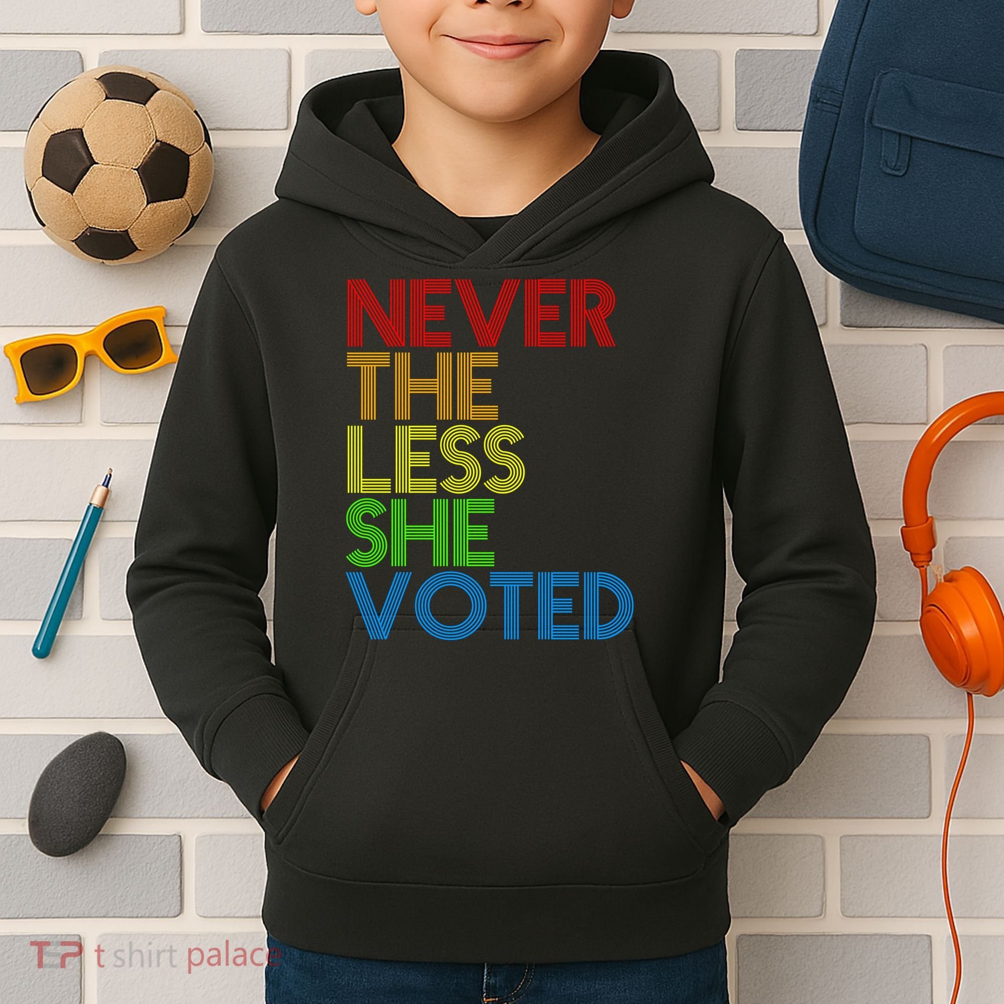 Never The Less She Voted Kids Hoodie