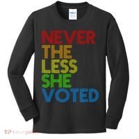 Never The Less She Voted Kids Long Sleeve Shirt thumb 0
